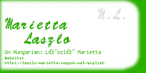 marietta laszlo business card